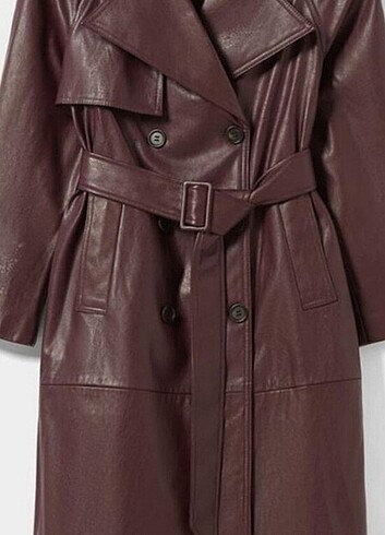 Bershka Deri Trenchcoat