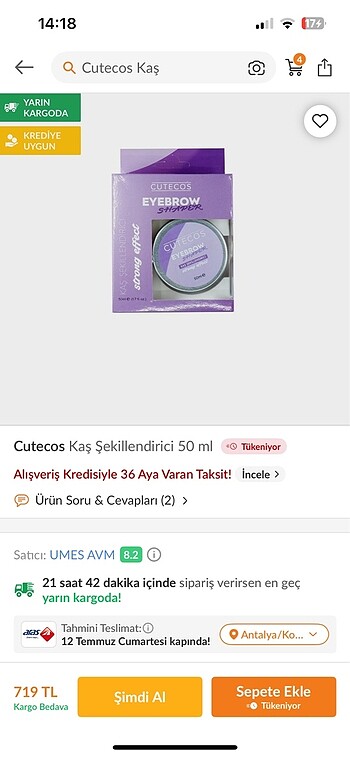  Beden Renk Kaş şekillendirici
