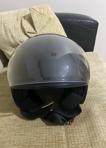 Vinz Siyah Biker Kask Velcro Bantlı - Görsel 5