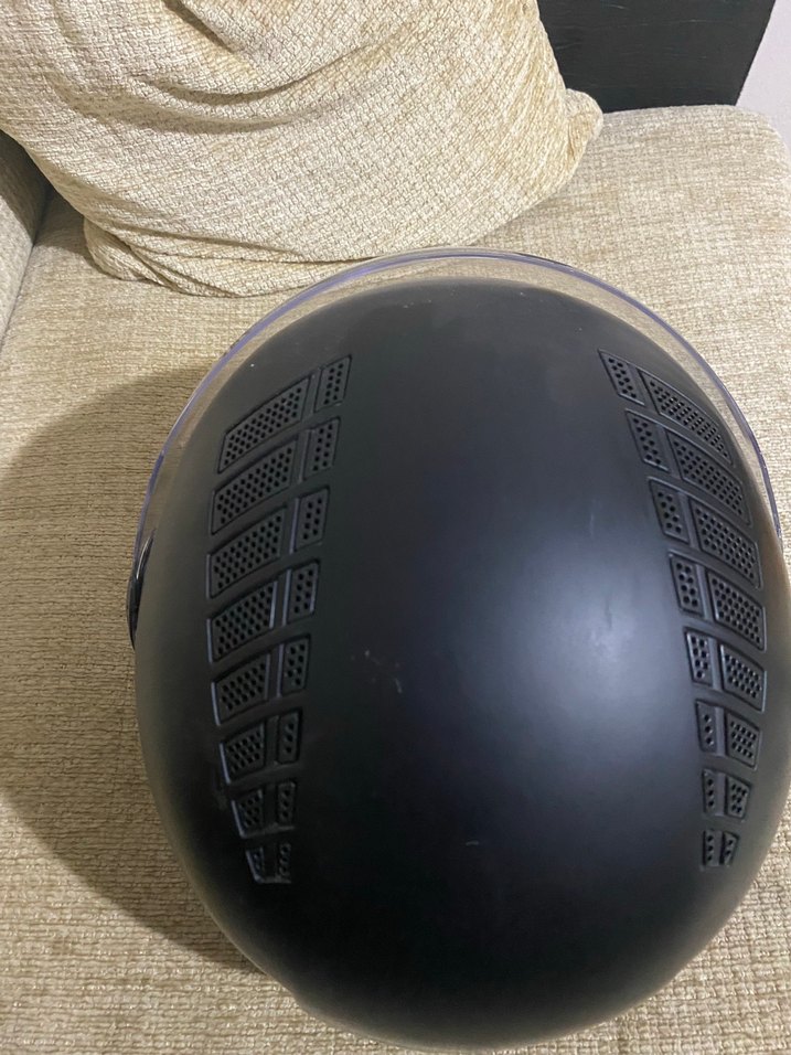 Vinz Siyah Biker Kask Velcro Bantlı - Görsel 2