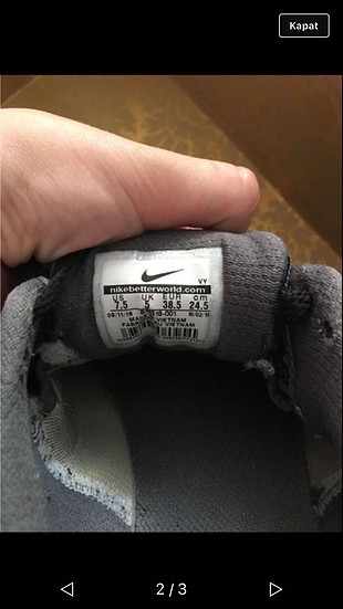 Nike deformesi yok