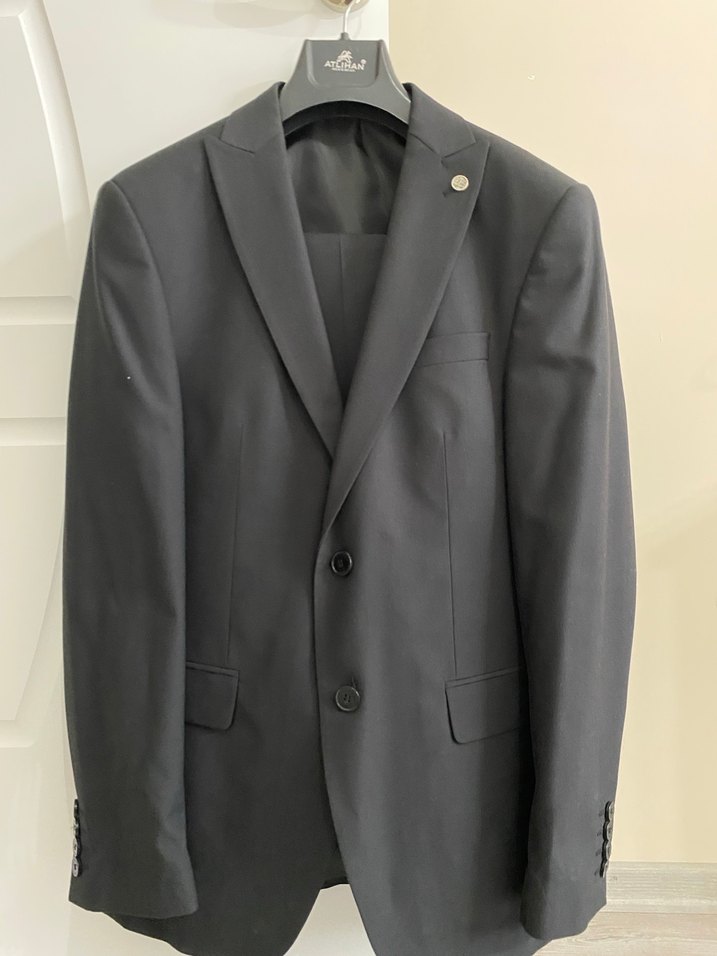 Erkek Siyah Modern Klasik Takım Elbise - Görsel 2