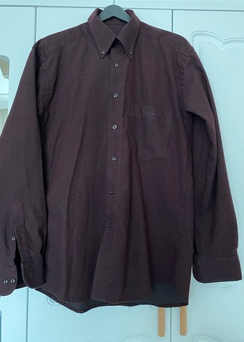 Bordo Pamuklu Erkek Gömlek - Görsel 2