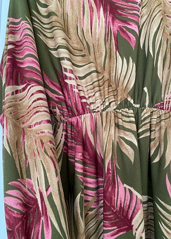 Bohem Tarz Uzun Kollu V Yaka Uzun Elbise - Görsel 2