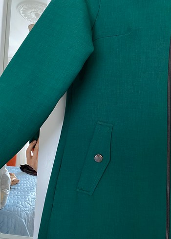 Kadın Yeşil Fermuarlı Ferace - Görsel 2