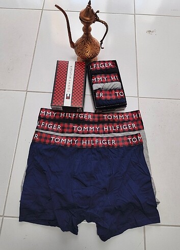 Tommy Hilfiger Red Color Boxer 3 Lü Kutulu 