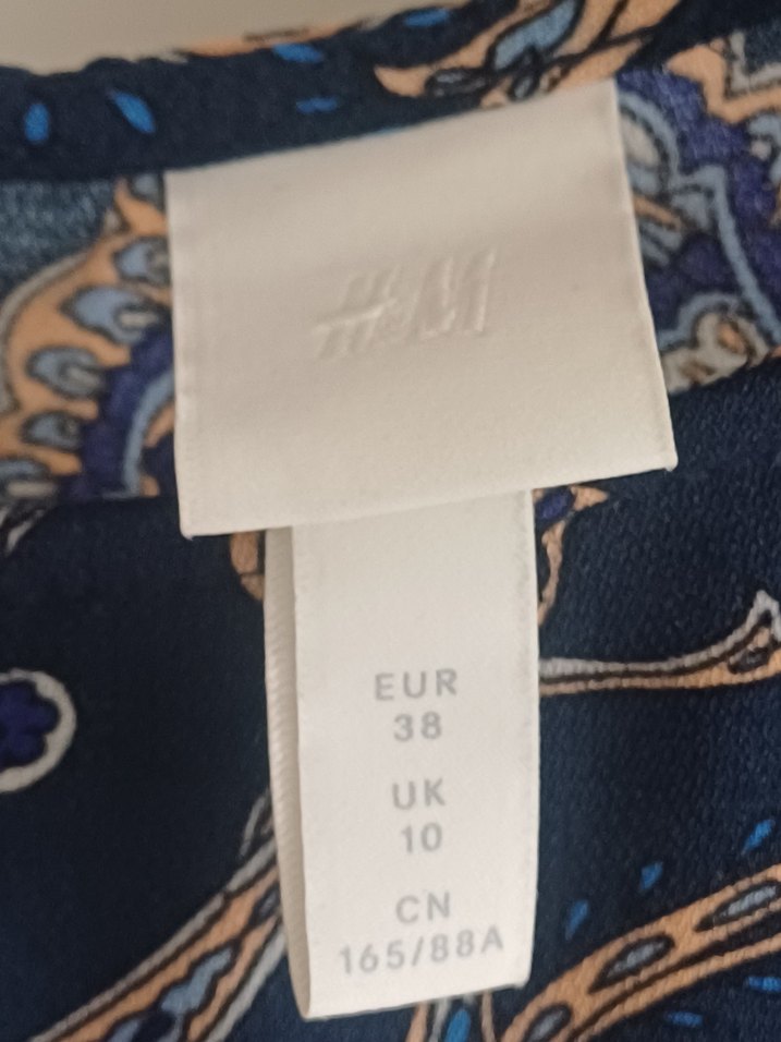 Bohem Uzun Kollu Lacivert Batik Tunik veya elbise - Görsel 3