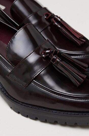 39 Beden H&M Bordo Rugan Loafer