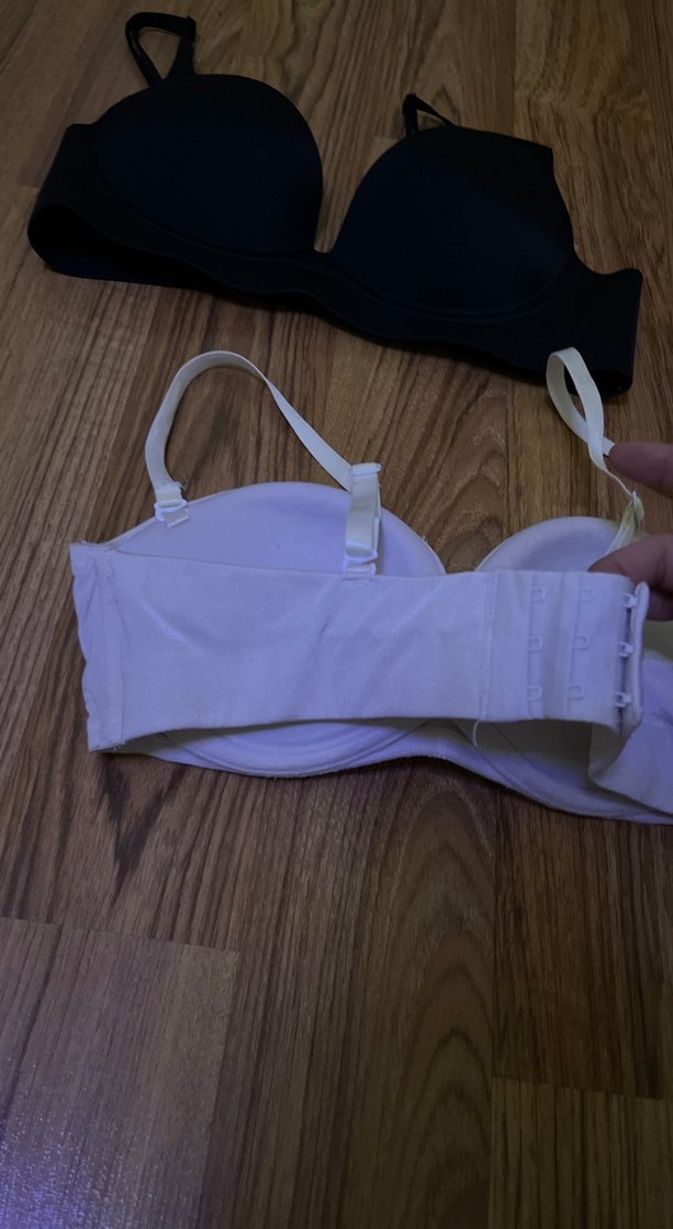 Beyaz Minimalist Midi Sütyen - Görsel 3