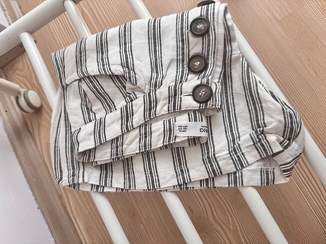 xs Beden çeşitli Renk Mango keten şort