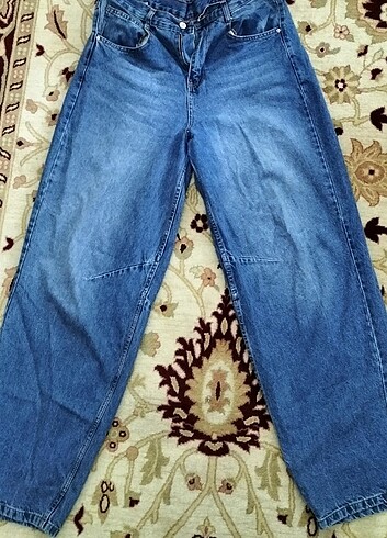 Diğer Nona Butik beli kemerli baggy jean