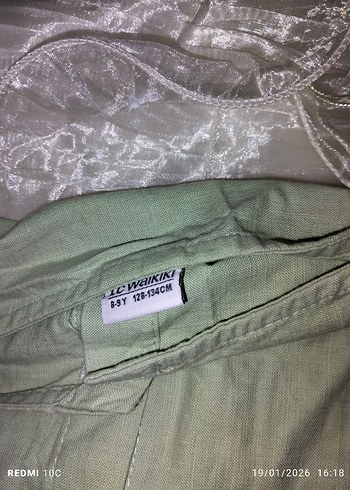 Düğmeli Yeşil Midi Keten Elbise - Görsel 2