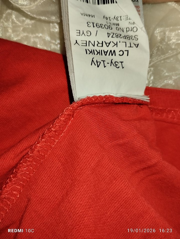 Kırmızı Baskılı Kadın Spor Atlet - Görsel 2