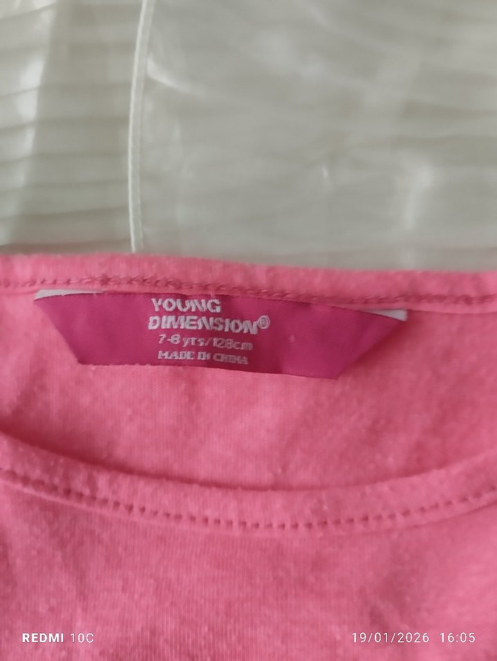 Pembe Kız Çocuk Fırfırlı Bohem Elbise - Görsel 2