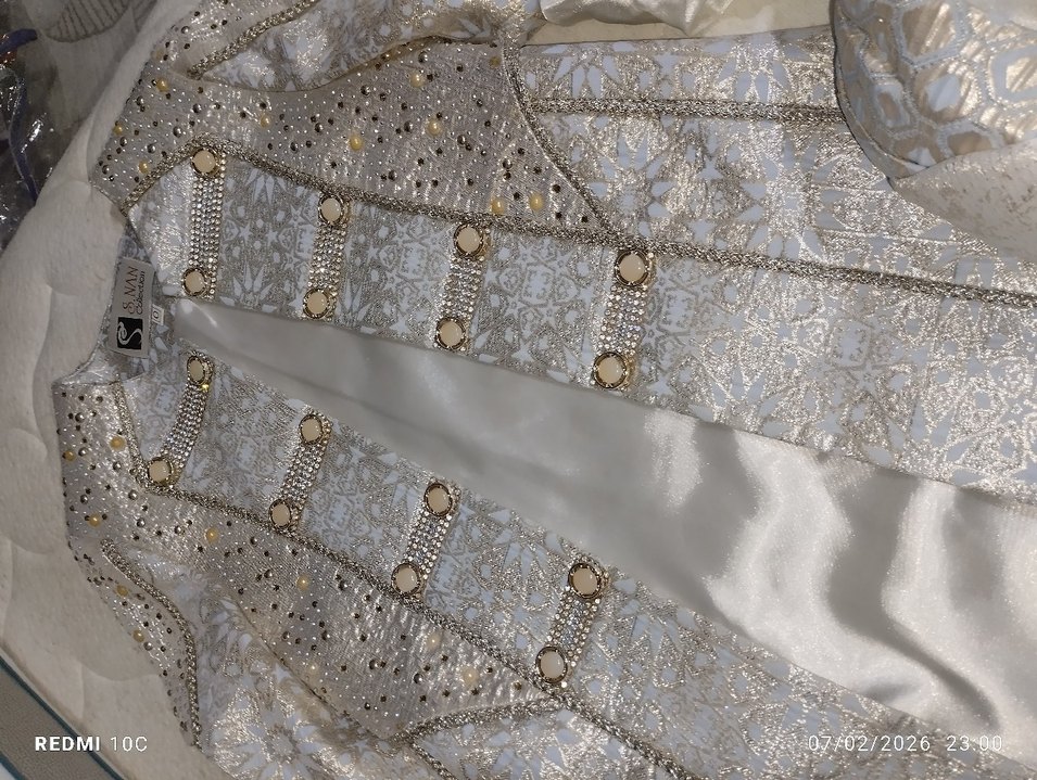 sünnet kıyafeti Gri Nakışlı Düğmeli Çocuk Takımı sünnet kıyafeti - Görsel 3