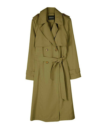 Stradivarius Haki Trençkot Stradivarius Trenchcoat %49 İndirimli - Gardrops