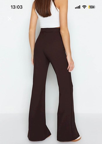 Trendyol & Milla Kahverengi Midi Kumaş Pantolon