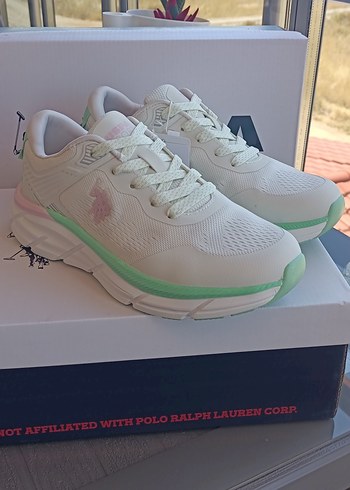 37 Beden Beyaz U.S. Polo Assn. Kadın Spor Ayakkabı