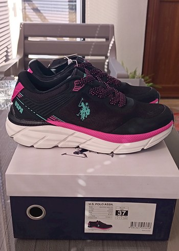 39 Beden U.S. Polo Assn. Pembe Dolgu Topuk Spor Ayakkabı