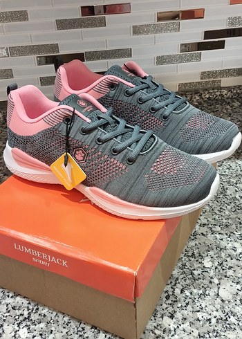 Lumberjack Gri Pembe Bağcıklı Sneaker