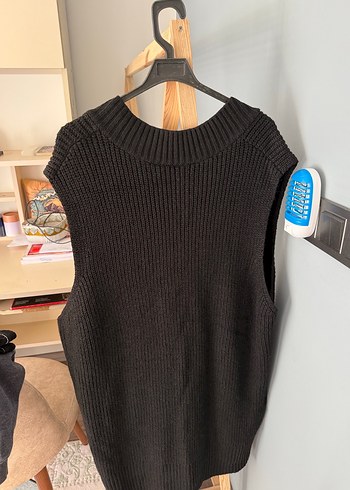 xxl Beden Gri V-Yaka Örgü Kadın Süveter