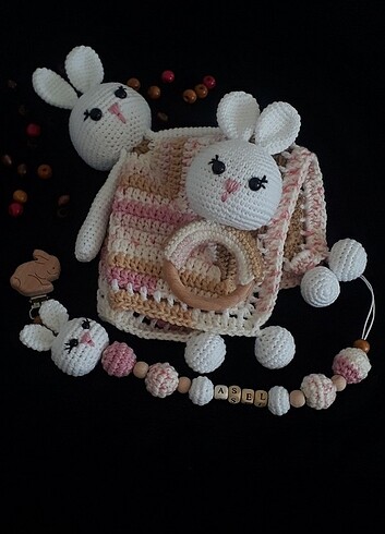 Diğer Uyku arkadaşı seti amigurumi el örgüsü