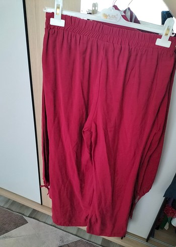 Diğer Bordo Nakışlı Kız Triko Hırka ve Etek Takımı