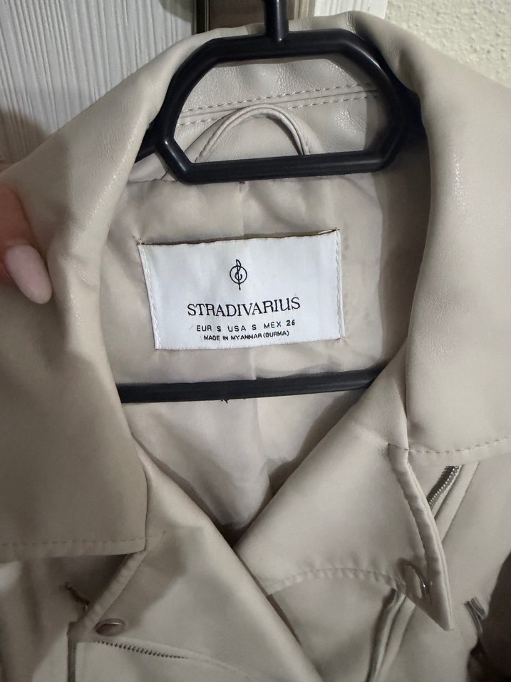 Bej Deri Kadın Ceket - Görsel 3