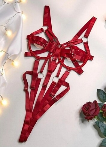 Penti BODYSUİT HARNESS KIRMIZI