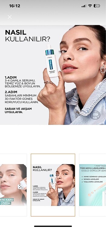 Loreal Paris Bright Reveal yenileyici Peeling Serum - Görsel 4
