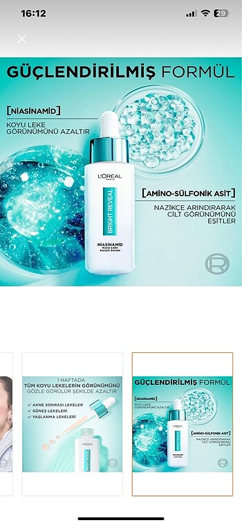 Loreal Paris Bright Reveal yenileyici Peeling Serum - Görsel 5