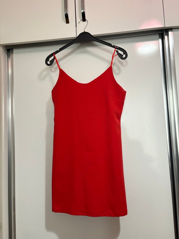 Kırmızı Mini Elbise - Görsel 2