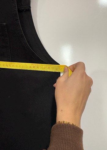 Siyah Kot Mini Askılı Tulum - Görsel 7