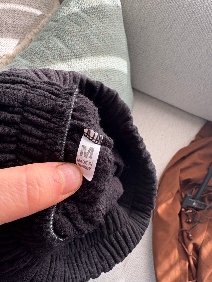 Siyah Rahat Kesim Kadın Eşofman Altı - Görsel 3