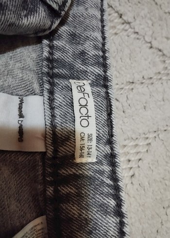 diğer Beden Gri Kadın Denim Bol Kesim Normal Boy Pantolon
