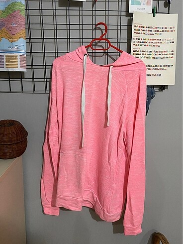 Pembe yumuşacık sweatshirt