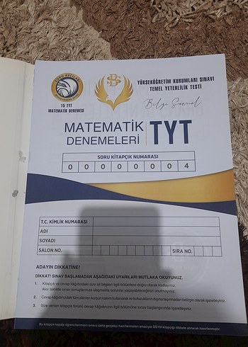 TYT Matematik Branş Denemeleri 15x40