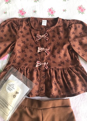 Mavi Askılı Bebek Kız Takım - Görsel 2