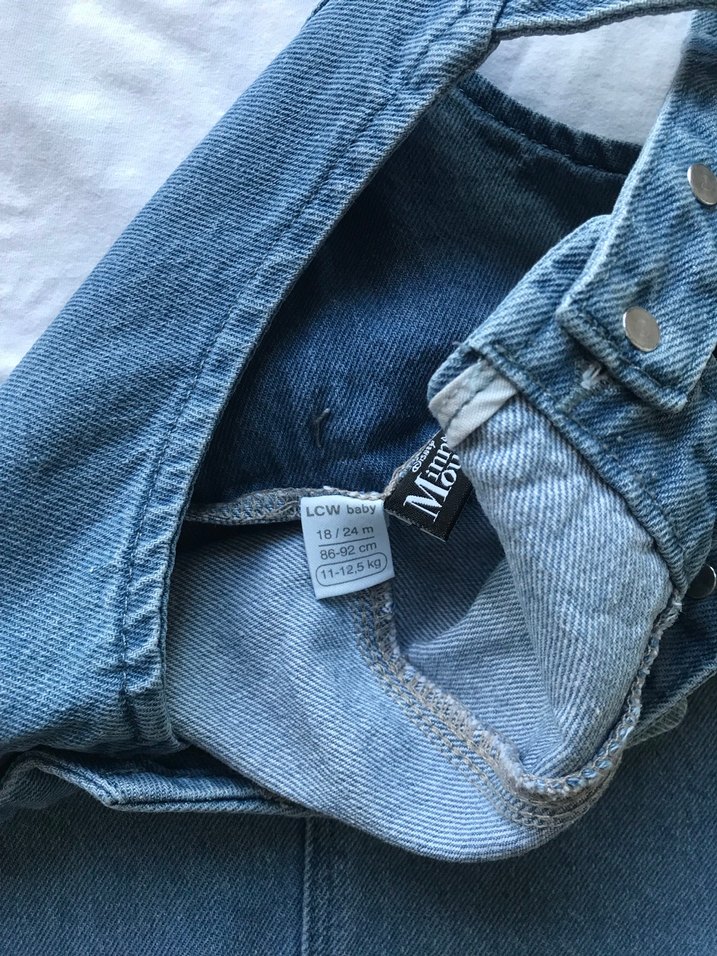 Kız Çocuk Nakışlı Kot Elbise - Görsel 3