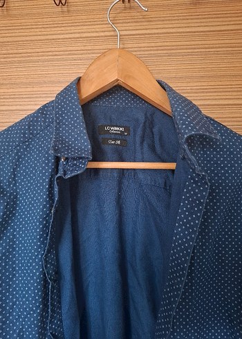 LC Waikiki Erkek Mavi Denim Uzun Kollu Gömlek