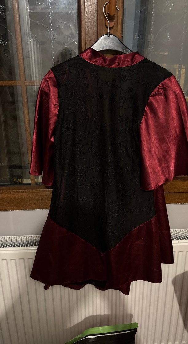 Bordo Gotik Midi Kadın Sabahlık - Görsel 2