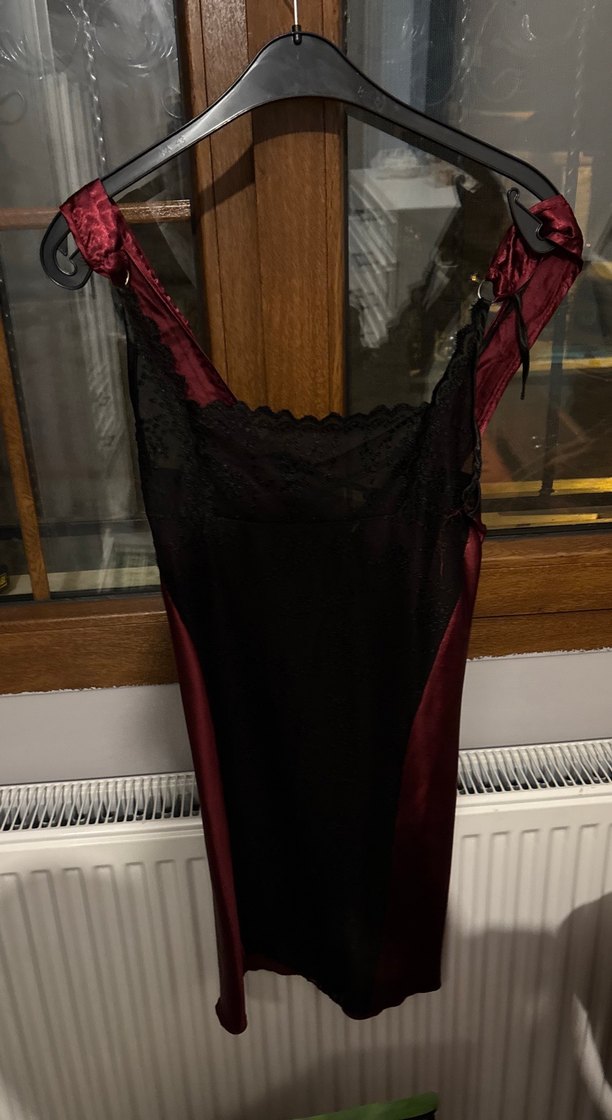 Bordo Gotik Midi Kadın Sabahlık - Görsel 3