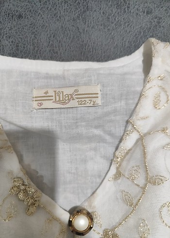 Kızlar için Nakışlı Beyaz Bolero - Görsel 4