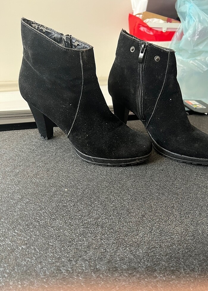 Süet ya da nubuk yarım bot çizme - Görsel 2