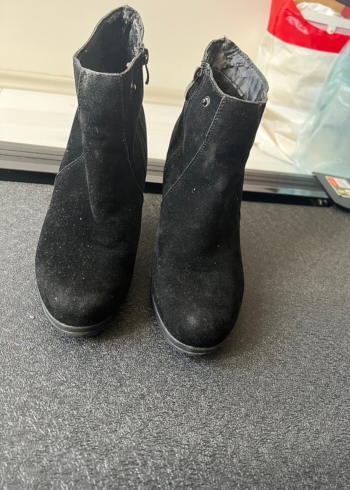 Süet ya da nubuk yarım bot çizme - Görsel 3