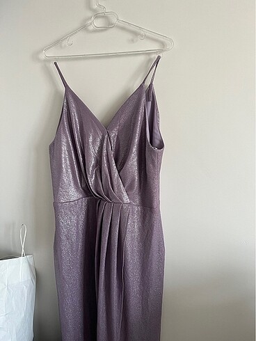 CARMEN uzun abiye önden yırtmaçlı elbise - Görsel 11