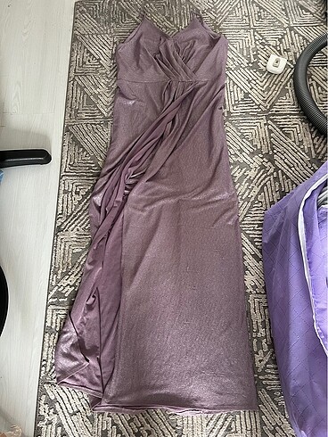 CARMEN uzun abiye önden yırtmaçlı elbise - Görsel 4