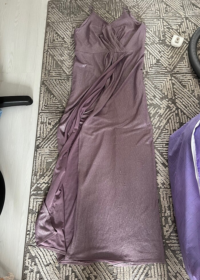 CARMEN uzun abiye önden yırtmaçlı elbise - Görsel 4