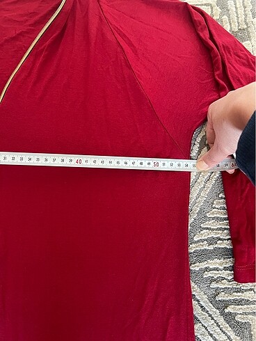 Kırmızı penye tunik - Görsel 6