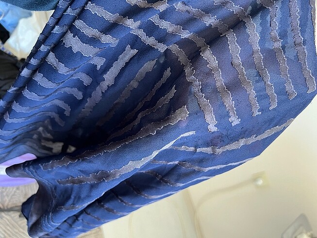 Lacivert Eşarp örtü - Görsel 5